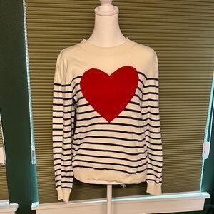 Striped Heart Sweater